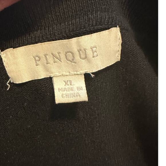 Pinque black cropped 3/4 sleeves open front cardigan size XL - Picture 3 of 9